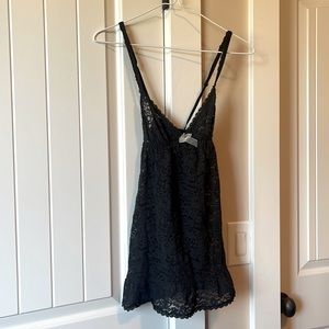 Victoria’s Secret Black Lace Nightie with Adjustable Straps